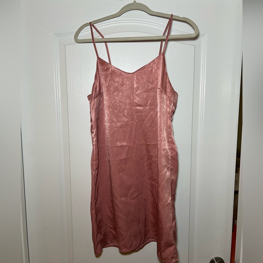 H&M Pink Silk Slip-on Dress